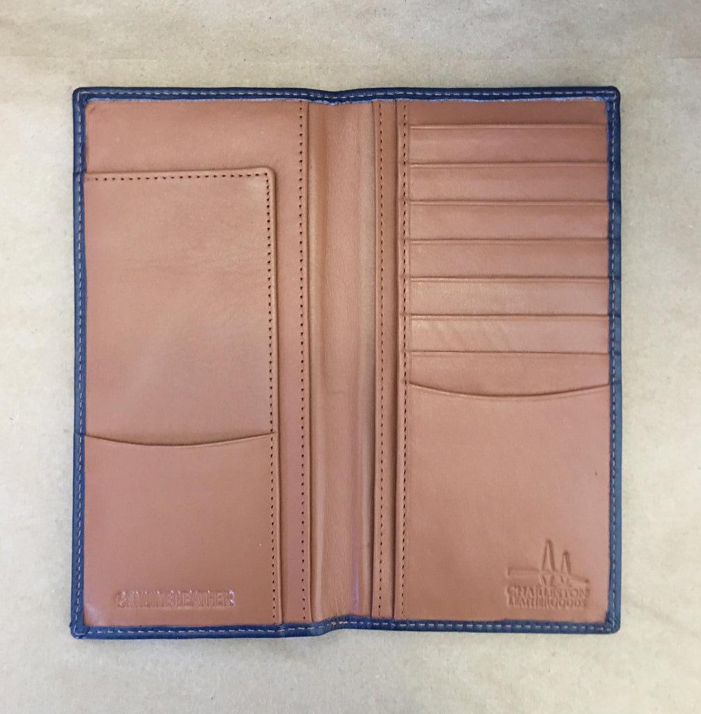 long wallet w/ gusseted cash pocket. – Charleston Leathergoods