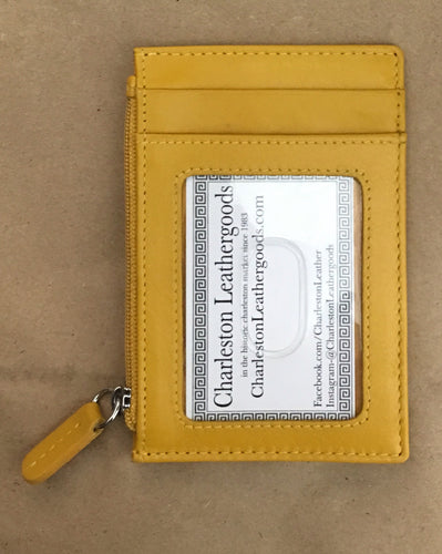 flat zip card case