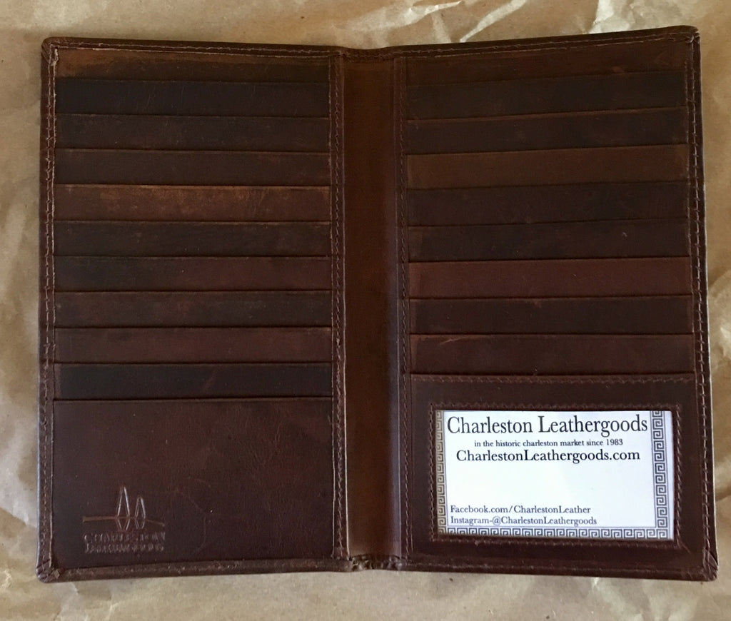 long card wallet with ID – Charleston Leathergoods
